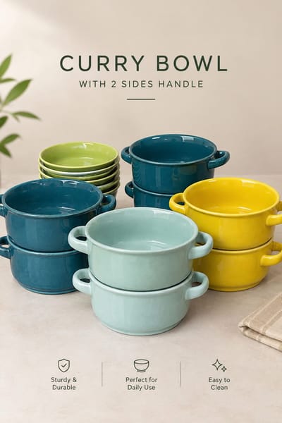 Curry Bowl with 2 Side Handles / দুই হাতলওয়ালা কারি বাটি