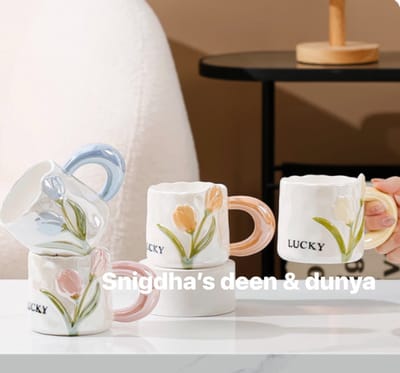 Lucky Tulip Ceramic Mug / লাকি টিউলিপ সিরামিক মগ