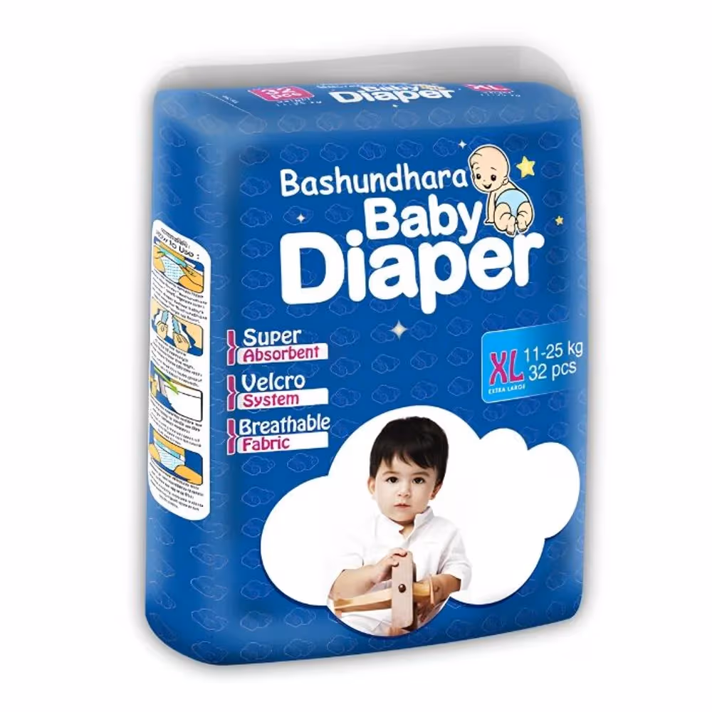Standard Bashundhara Baby Diaper 11-25Kg, 32pc/Pkt