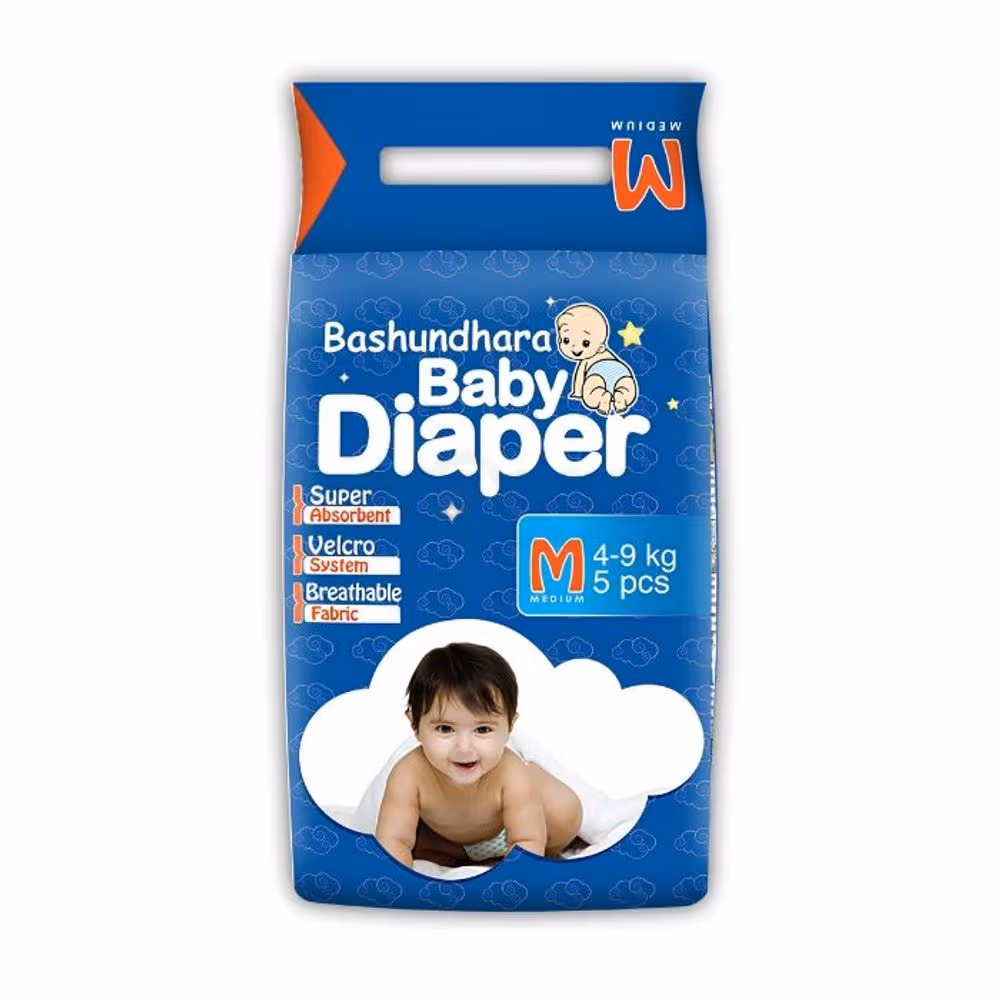 Standard Bashundhara Baby Diaper 4-9Kg 40pcs/P