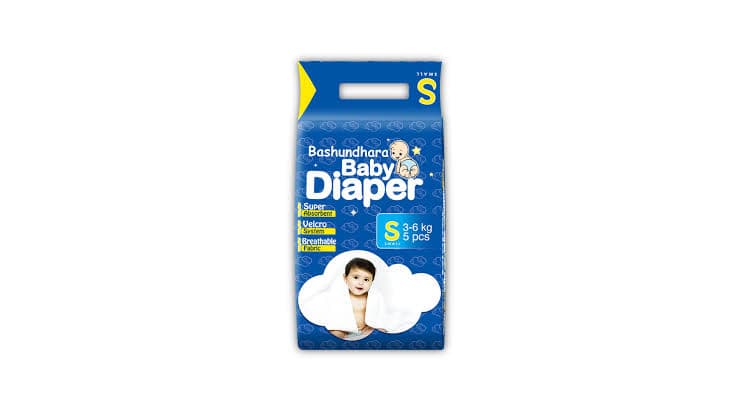 Mini Bashundhara Baby Diaper 3-6 Kg 5pc/Pkt