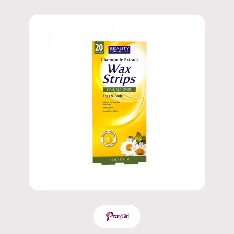 Beauty Formulas Chamomile Extract Legs & Body Wax Strips - 20 Pcs Strips