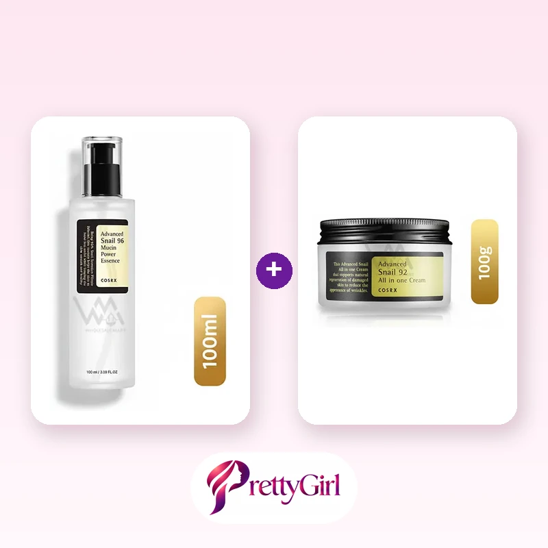 COSRX Snail Glass-Skin Duo (COSRX Snail 96 Mucin Essence + COSRX Snail 92 All In One Cream)