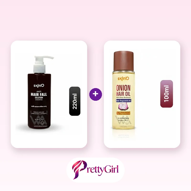Hair Fall Care Duo (skinO Anti Hair Fall Shampoo + skinO Onion Hair Oil)