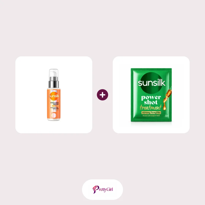 Sunsilk Style & Heat Protect Super Serum 45ml + Sunsilk Power Shot Treatment For Damage Repair 20ml