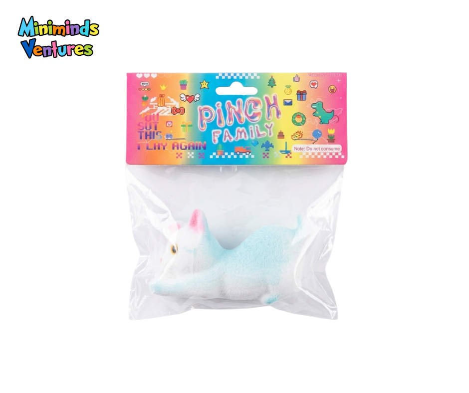 Cute White Cat Squishy Toy | Stress Reliever