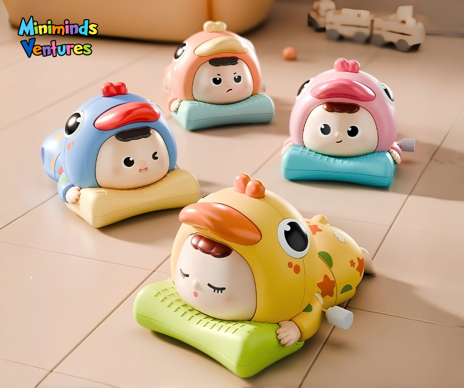 Wind-Up Baby Crawling Doll Toy