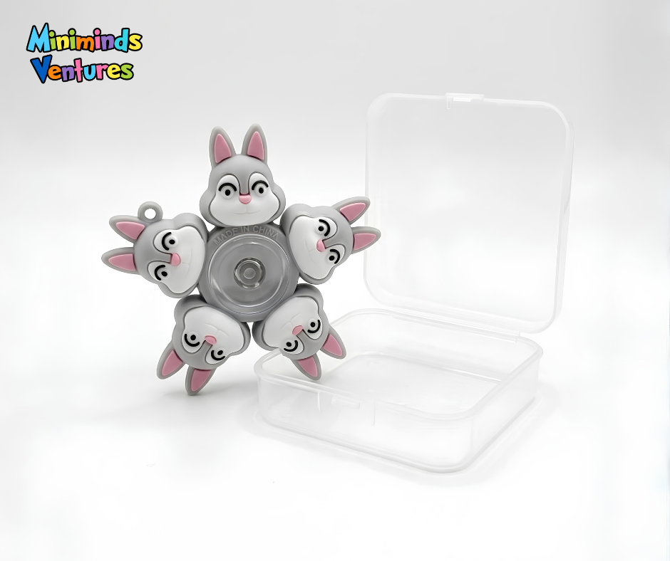 Soft Rubber Cute Bunny Fidget Spinner Toy