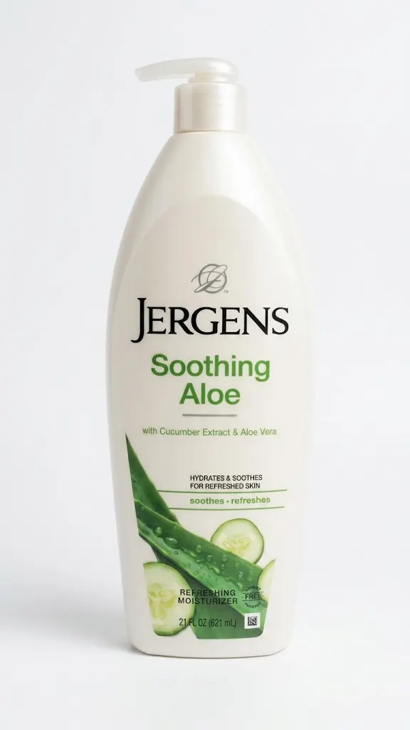 Jergens Soothing Aloe Body Lotion For Dry Skin, Moisturizer, 21 fl oz 621ml