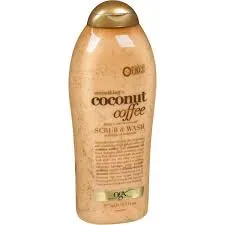 Ogx Smoothing+ Coconut Coffee Scrub & Wash 577ml