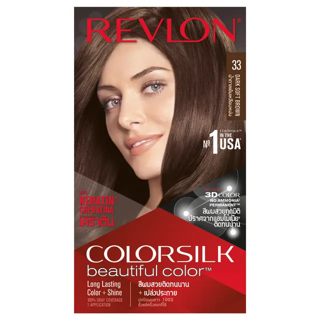 Revlon ColorSilk Beautiful Color, 33 Dark Soft Brown