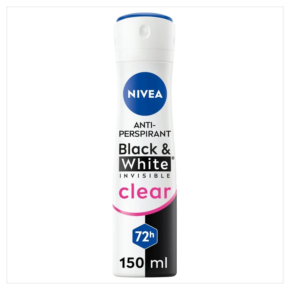 NIVEA Black & White Invisible Clear Deodorant Spray 150ml