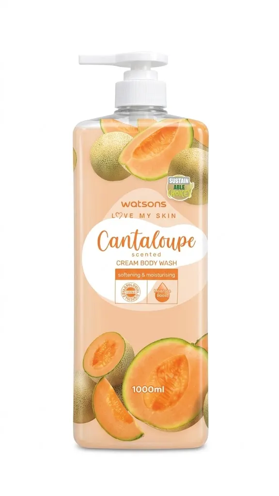 Watsons Love My Skin Cantaloupe Scented Cream Body Wash 1000ml