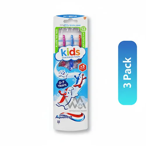 Aquafresh Kids Soft Toothbrush 0-7 Years 3 Pack