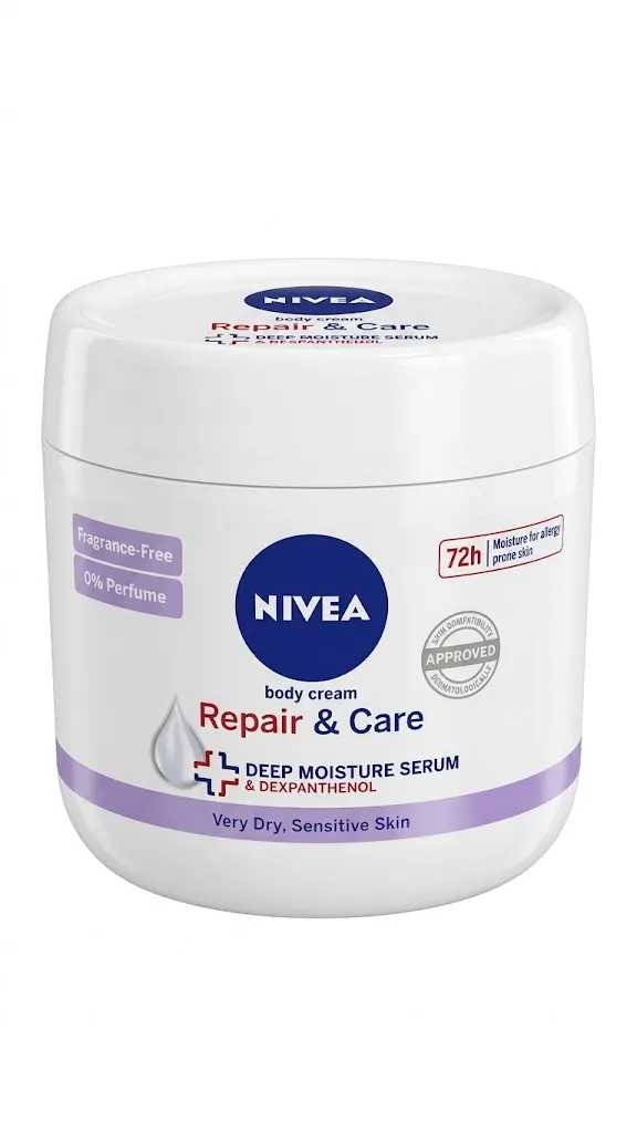 Nivea Repair & Care Fragrance-Free Body Cream 400ml
