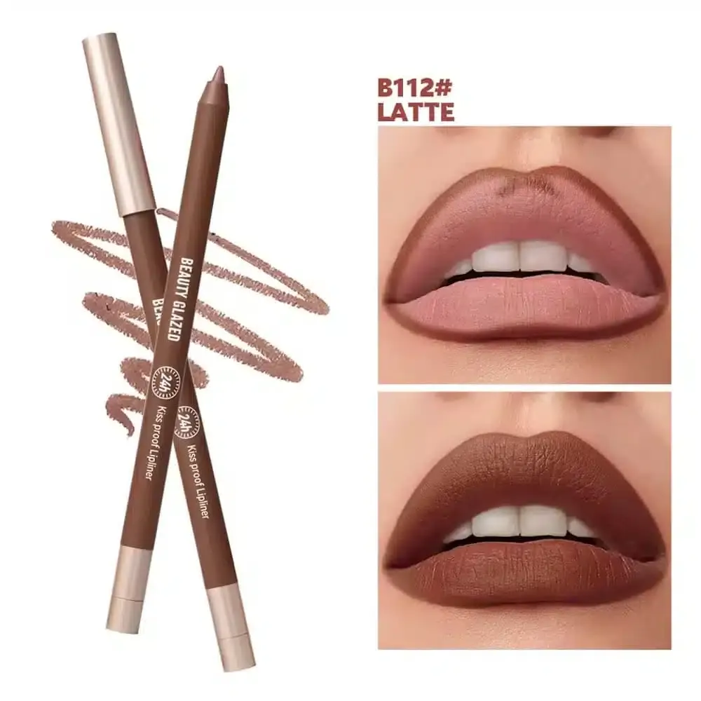 Beauty Glazed Waterproof & Long Lasting Lip Liner Pencil – B112 Latte