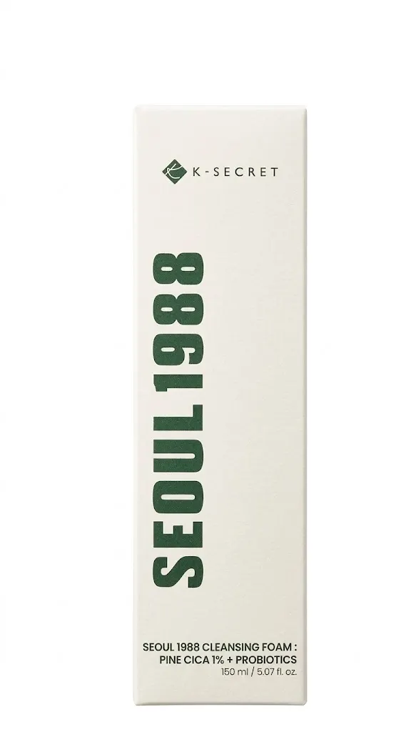 K-Secret Seoul 1988 Cleansing Foam : Pine Cica 1% + Probiotics – 150ml
