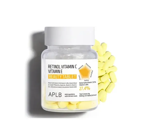 APLB Retinol Vitamin C Vitamin E Beauty Tablet 500mg x 30 Tablets