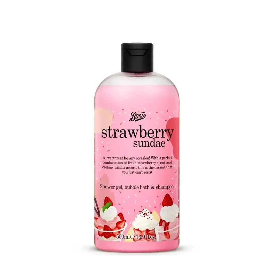 Boots Strawberry Sundae 3 in 1 Shower Gel 500ml