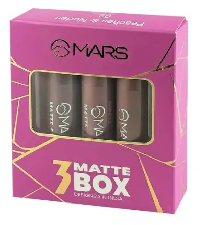 Mars 3 Matte Box Lipstick (Plums-03)