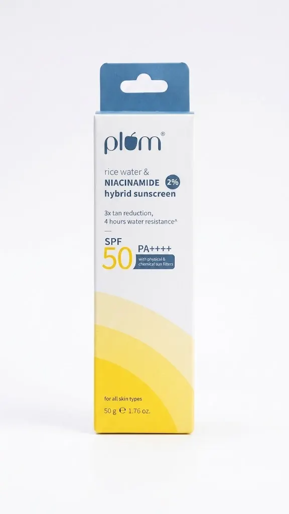Plam 2% Niacinamide & Rice Water SPF 50 PA++++ Hybrid Sunscreen