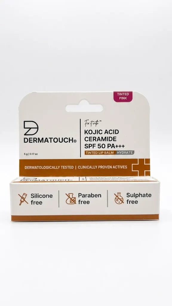 Dermatouch Kojic Acid Ceramide Spf 50 Pa+++ Tinted Lip Balm 5g Tinted Pink