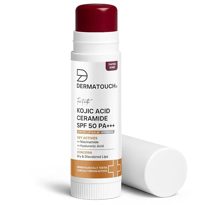 Dermatouch-kojic-acid-ceramide-spf-50-pa-Tinted-lip-balm-5g-Tinted wine