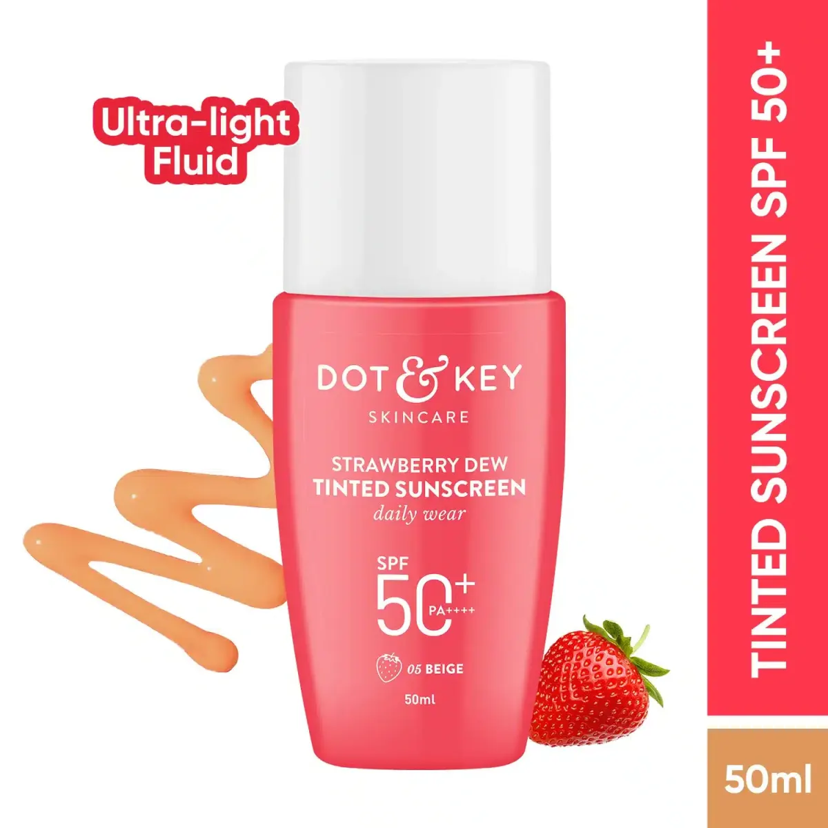 Dot & Key Strawberry Dew Tinted Sunscreen SPF50+ PA+++ (05 Beige)) 50ml