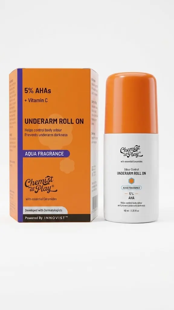 Innovist Chemist at Play 5% AHA Aqua Fragrance Odour Control Underarm Roll On 40ml